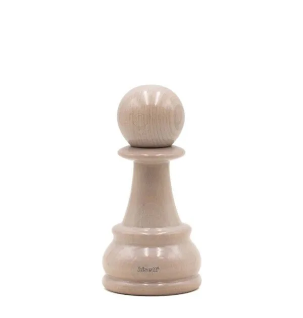 Bisetti Chess salt eða piparkvörn Peð hvít - 16 cm