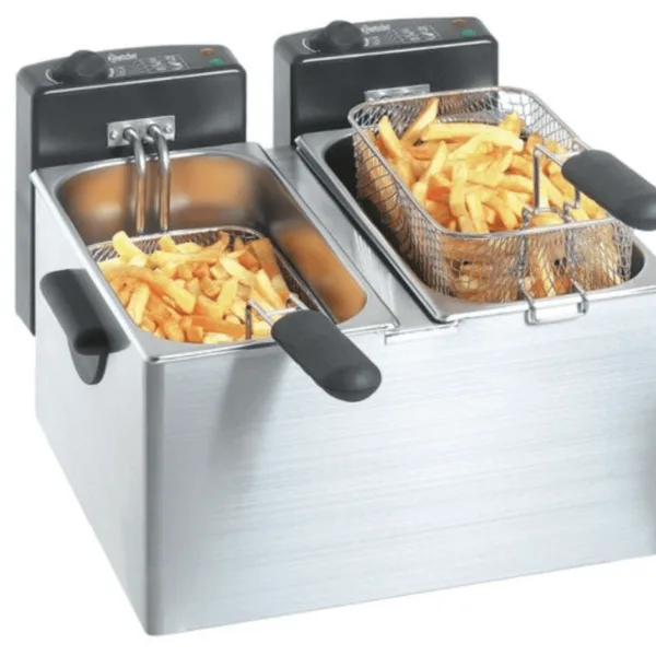 Djúpsteikingarpottur MINI tvöfaldur 2 x 4 ltr