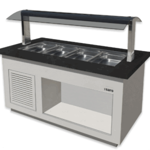 Saro Salatbar Hvítur, 4x1/1GN, 170x88 xh135cm