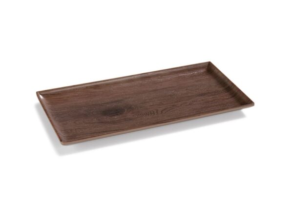 PUJADAS Melamin bakki með eikaráferð - 30 x 15 cm