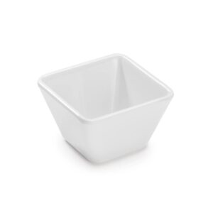 PUJADAS Melamin ferköntuð skál hvít - 24 x 10 cm