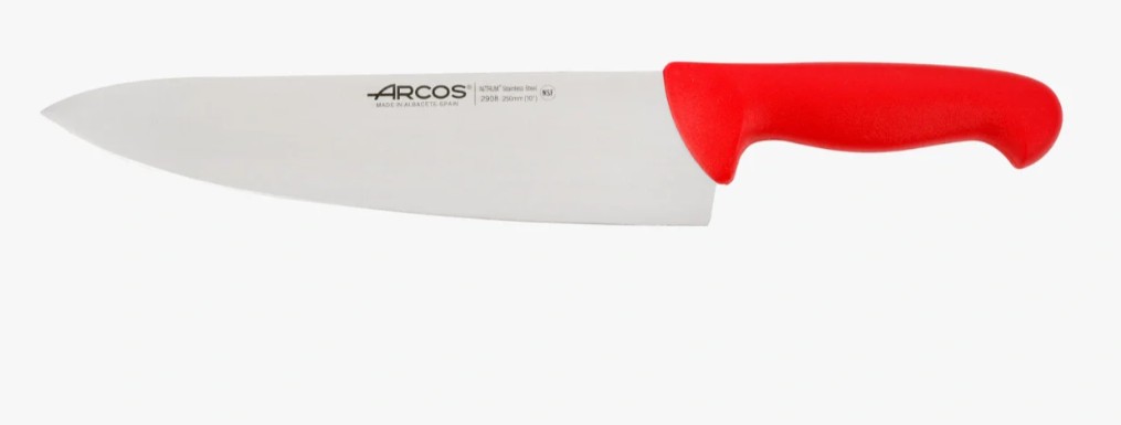 ARCOS Kokkahnífur Rauður – 250 mm