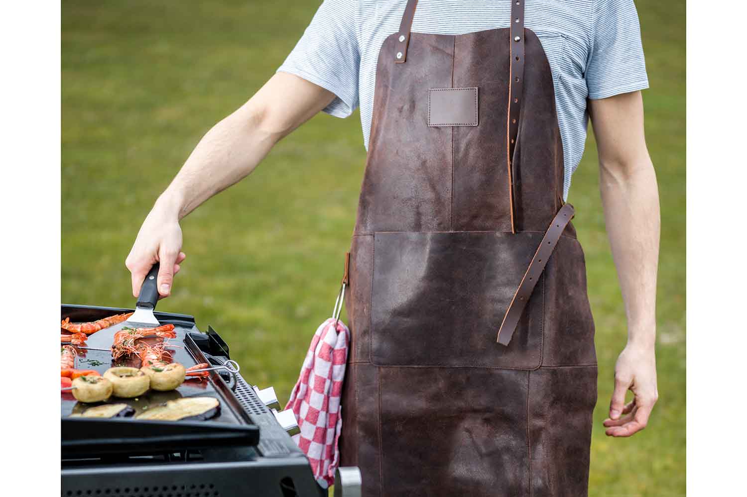 BILLIET Leðursvunta dökk brún - Image 2