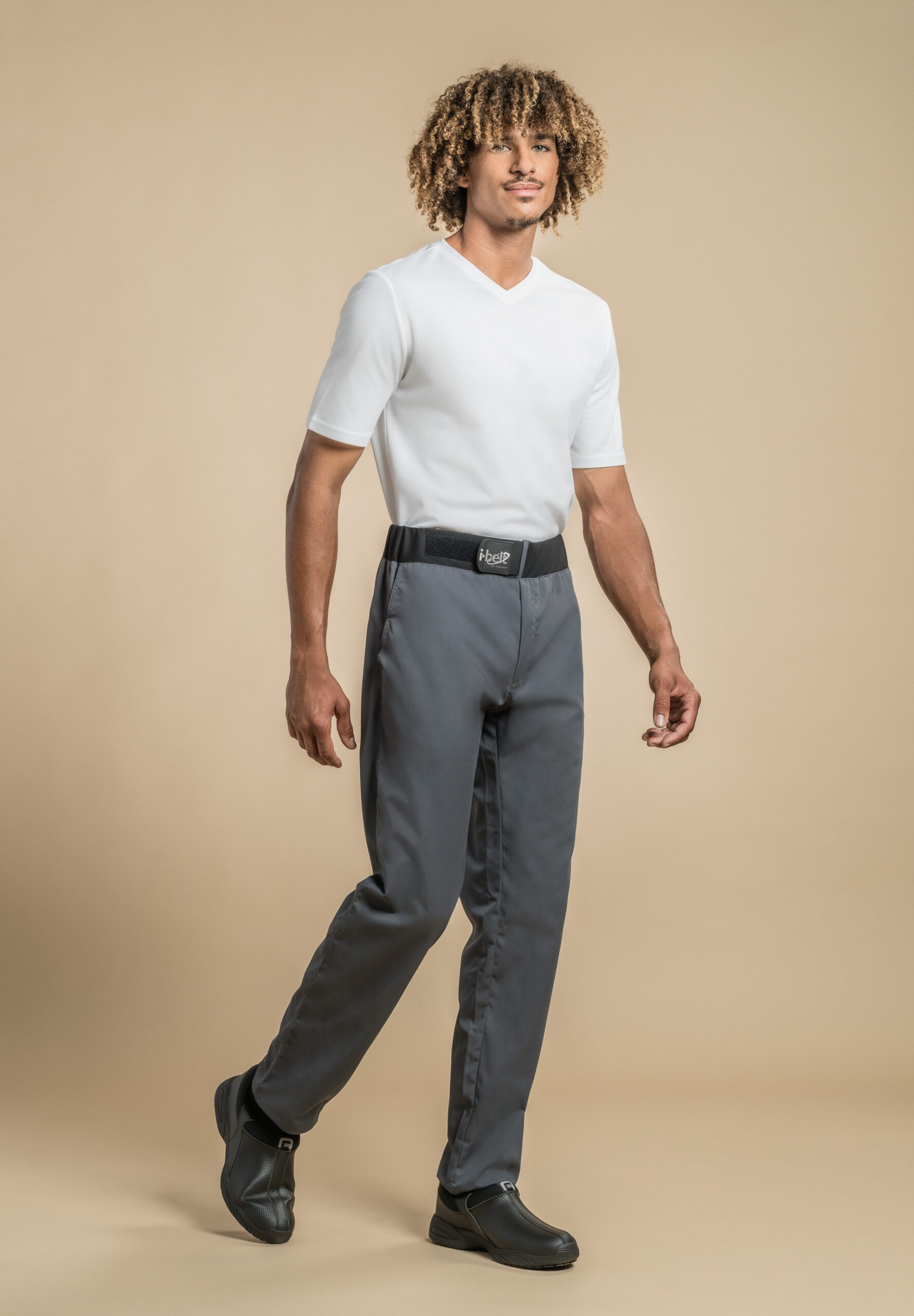 Clement D. Sirocco kokkabuxur með belti svartar - XL - Image 3