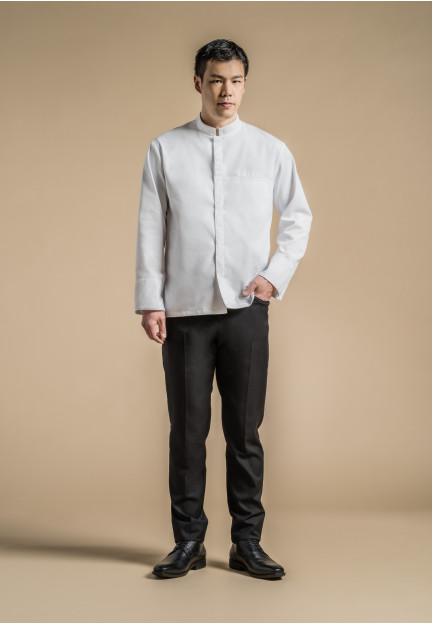 Clement D. Mantova kokkjakki langerma – Hvítur XXL - Image 2