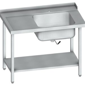 Vitrum vaskborð hægra megin á vél 120 x 70 x 90 cm